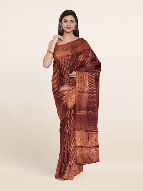 

Pothys Copper-Toned Art Silk Saree