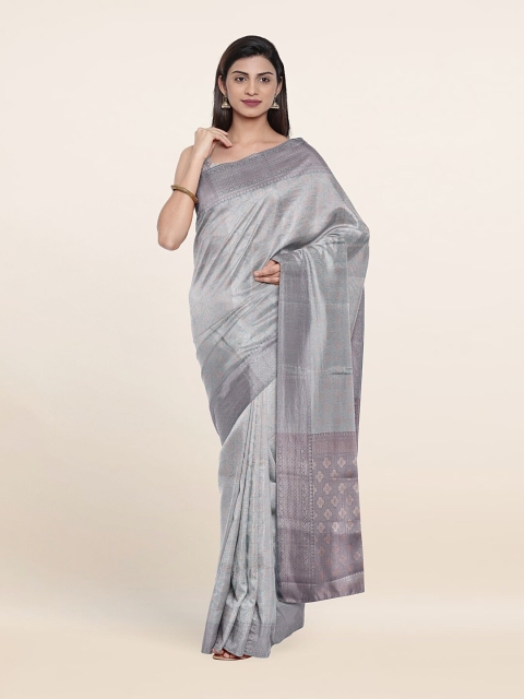 

Pothys Silver-Toned Woven Design Art Silk Saree