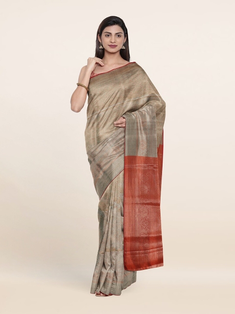 

Pothys Green & Red Woven Design Zari Art Silk Saree