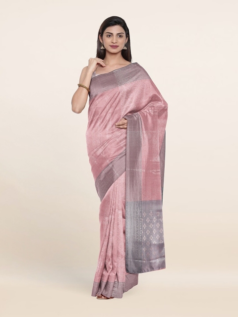 

Pothys Pink & Grey Woven Design Zari Art Silk Saree