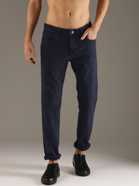 

Flying Machine Men Navy Michael Fit Mid-Rise Clean Look Stretchable Jeans, Navy blue
