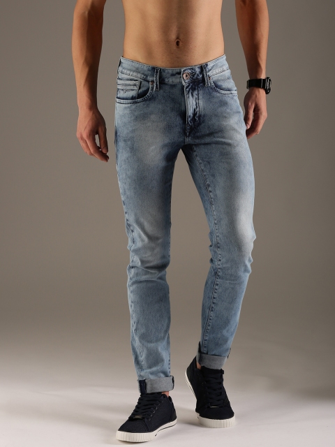 

Flying Machine Men Blue Jackson Skinny Fit Mid-Rise Clean Look Stretchable Jeans