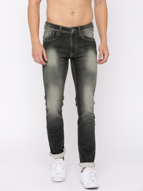 

Flying Machine Men Black Skinny Jackson Fit Mid-Rise Clean Look Stretchable Jeans
