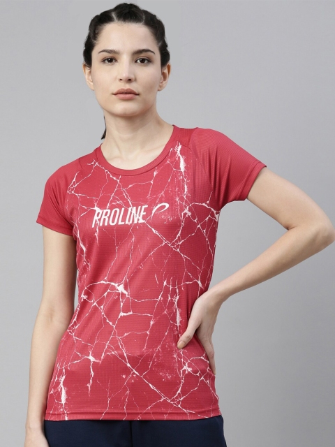 

Proline Active Women Red Printed T-shirt