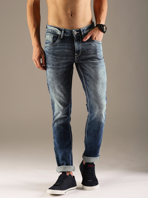 

Flying Machine Men Blue Jackson Skinny Fit Mid-Rise Clean Look Stretchable Jeans