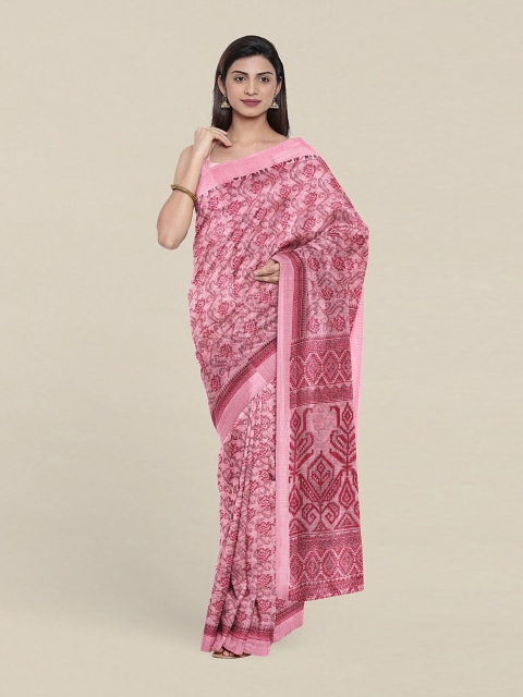 

Pothys Pink Floral Printed Saree