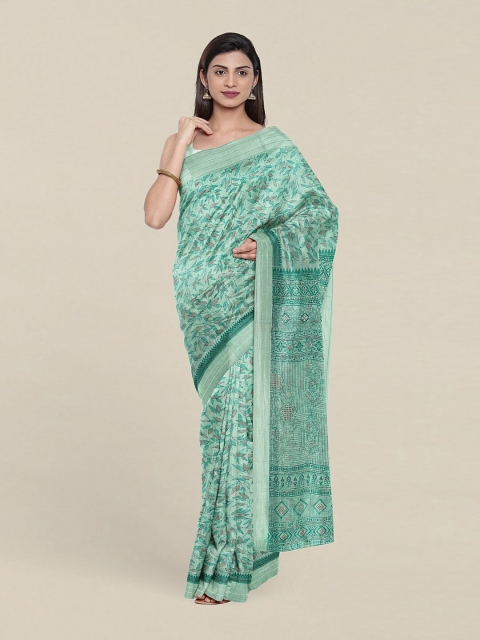 

Pothys Green Floral Printed Saree