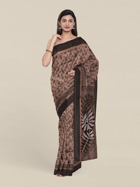 

Pothys Brown & Cream-Coloured Saree