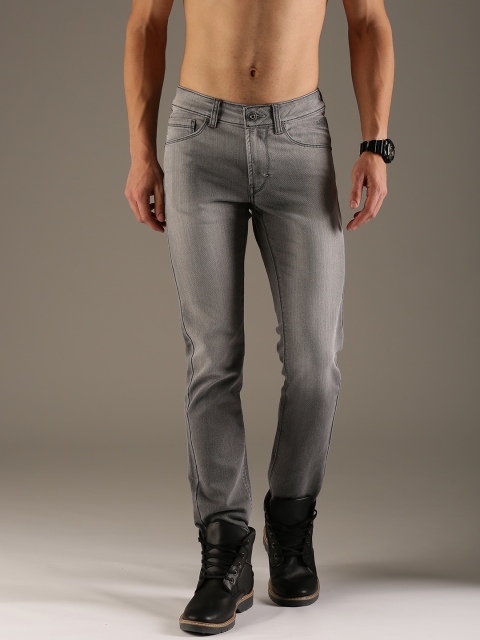 

Flying Machine Men Grey Jackson Skinny Fit Mid-Rise Clean Look Stretchable Jeans