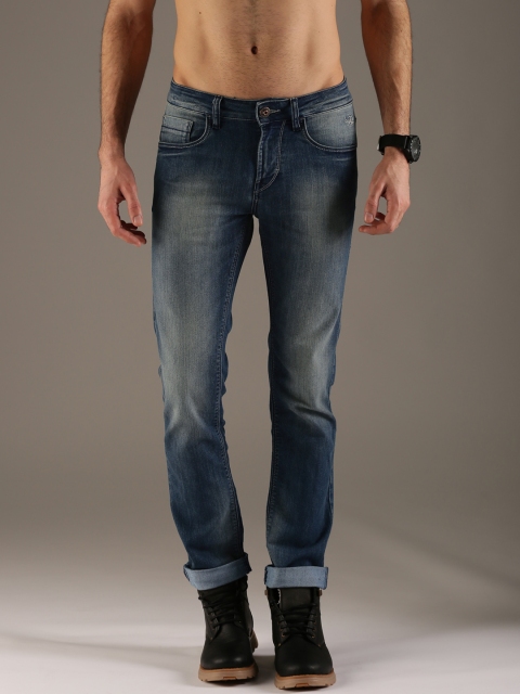 

Flying Machine Men Blue Micheal Slim Fit Mid-Rise Clean Look Stretchable Jeans