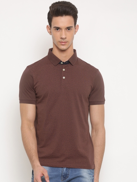 

Arrow Sport Men Brown Printed Polo Collar T-shirt