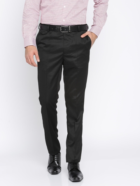 

Arrow Men Black Tapered Fit Solid Formal Trousers