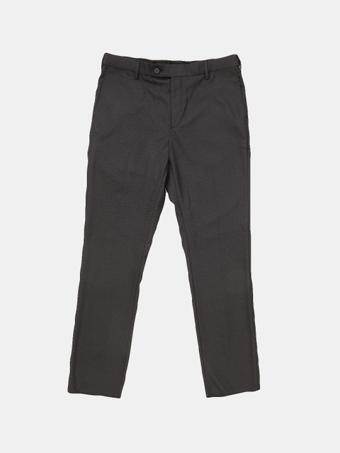 

Arrow Men Black Tapered Fit Self-Design Formal Trousers