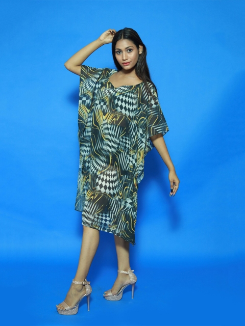 

Rajoria Instyle Georgette Ethnic Kaftan Dress, Grey