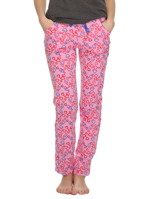 

Clovia Pink Printed Pyjamas
