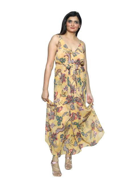 

Rajoria Instyle WOMEN Floral Georgette A-Line Maxi Dress, Multi