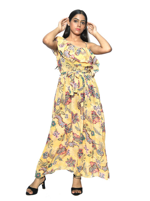 

Rajoria Instyle WOMEN Floral Georgette Maxi Dress, Multi