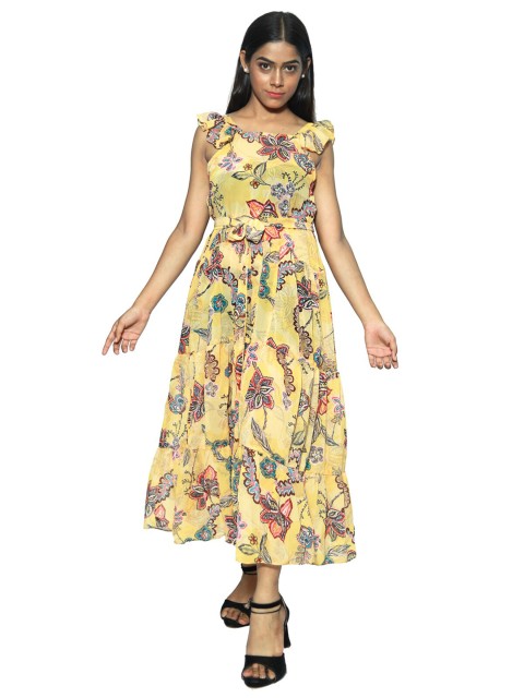 

Rajoria Instyle WOMEN Floral Georgette Maxi Dress, Multi