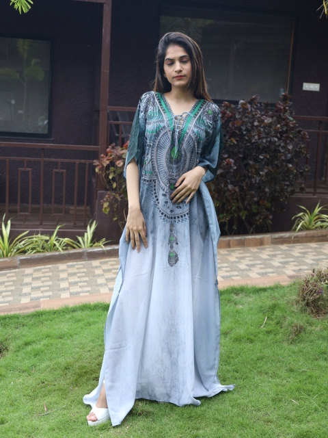 

Rajoria Instyle Women Printed Georgette Kaftan Dress, Multi