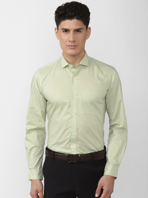 

Peter England Men Slim Fit Formal Shirt, Green