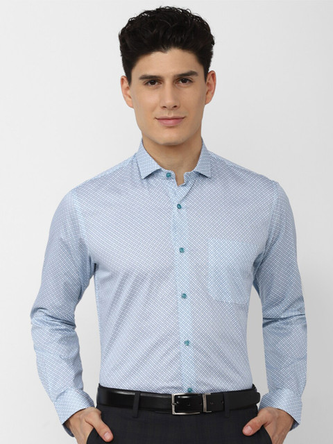 

Peter England Men Printed Formal Shirt, Blue