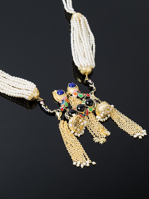

Studio Voylla Gold-Toned Firdaus Tasseled Necklace