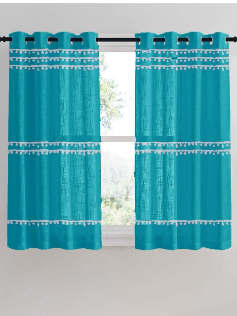 

HOMEMONDE Sheer Window Curtain, Blue