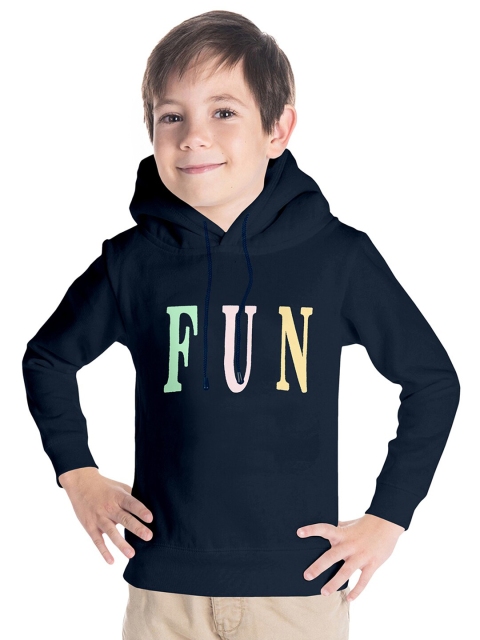 

FUNKRAFTS Boys Printed Hooded Sweatshirt, Navy blue