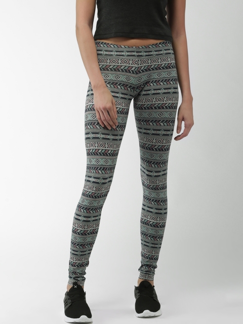 

Aeropostale Women Navy Printed Treggings, Navy blue