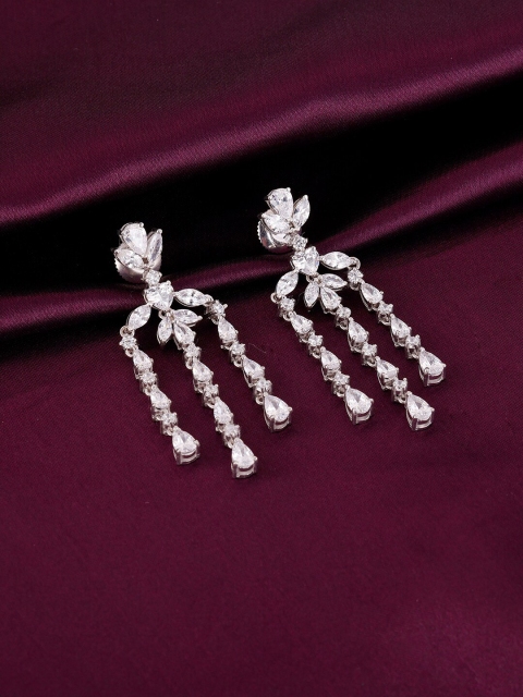 

GIVA Women Contemporary Drop Earrings, Silver