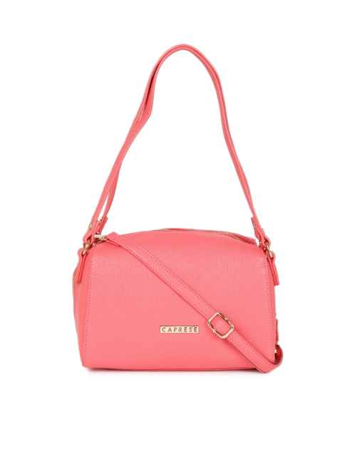 

Caprese Coral Solid Shoulder Bag