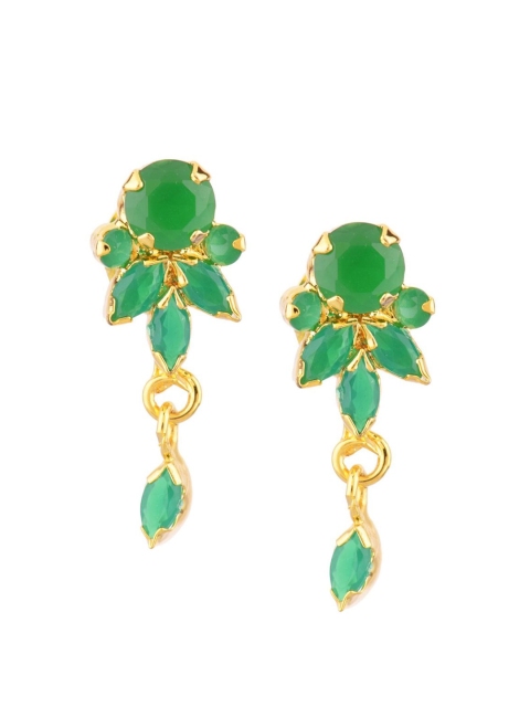 

Efulgenz Floral Studs Earrings, Green
