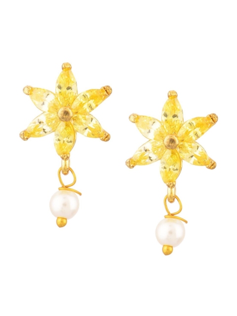

Efulgenz Floral Studs Earrings, Yellow