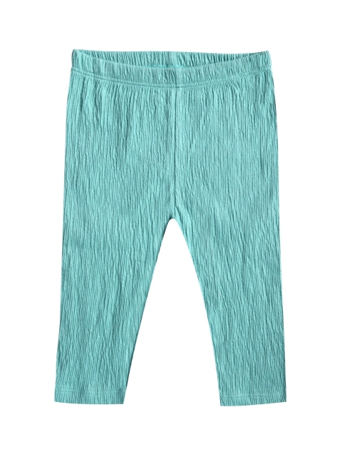 

milou Girls Solid Ankle-Length Leggings, Sea green
