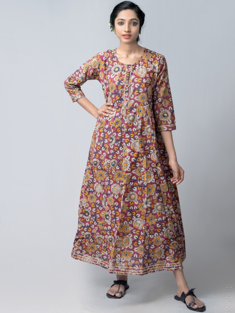 

Unnati Silks Women Floral Printed Anarkali Kurta, Purple