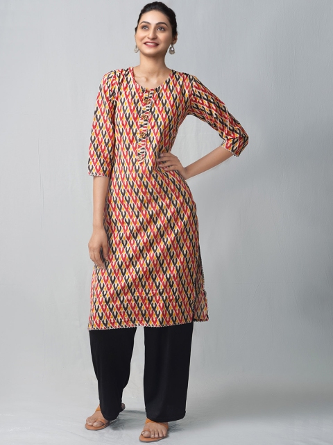 

Unnati Silks Women Ethnic Motifs Kurta, Red