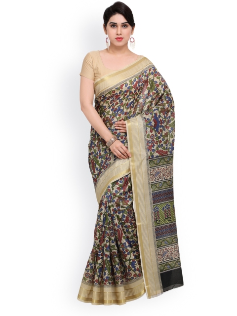 

Saree mall Beige Printed Art Silk Saree