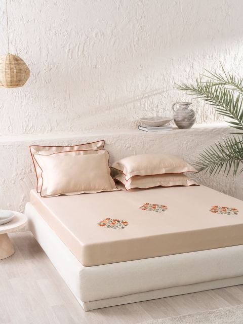 

DDecor Printed Double XL Pure Cotton 210 TC Bedding Set, Pink