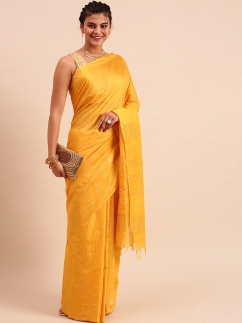 

Ramraj Zari Tussar Saree, Yellow