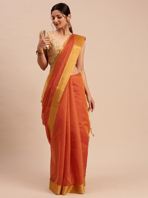 

Ramraj Zari Saree, Orange