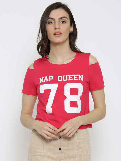 

ONLY Women Pink Printed Crop Top