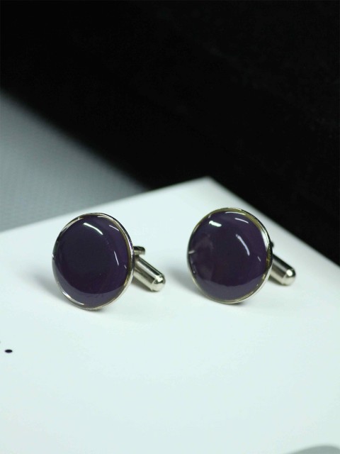 

Tossido Men Purple & Silver-Toned Cufflink