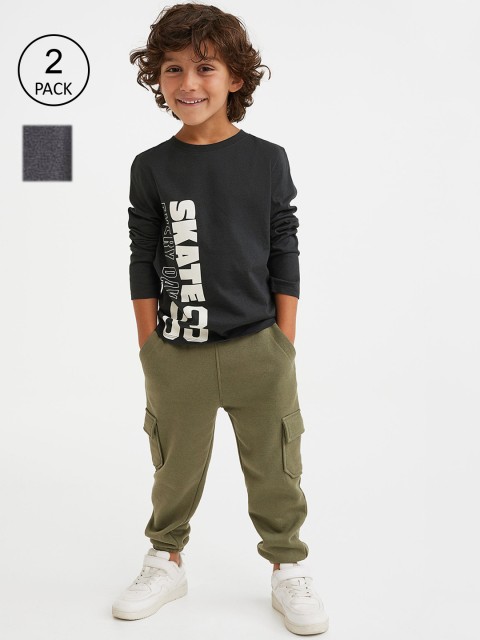 

H&M Boys 2-Pack Joggers, Olive