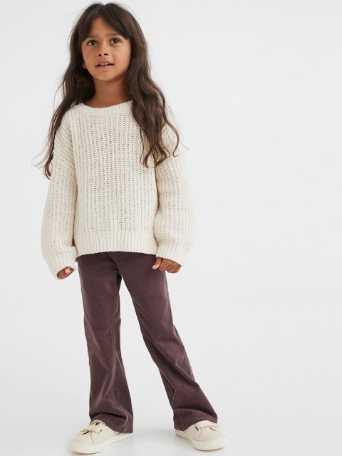 

H&M Girls Brown Flared Corduroy Trousers