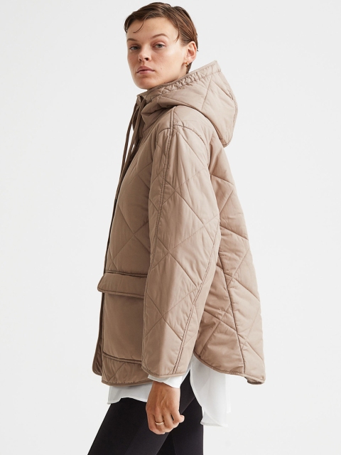

H&M Woman Oversized quilted jacket, Beige