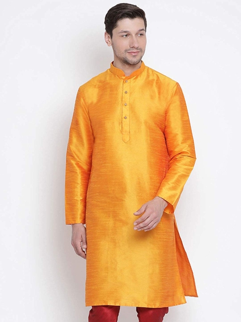 

ROYAL KURTA Men Summer Sheers Kurta, Orange