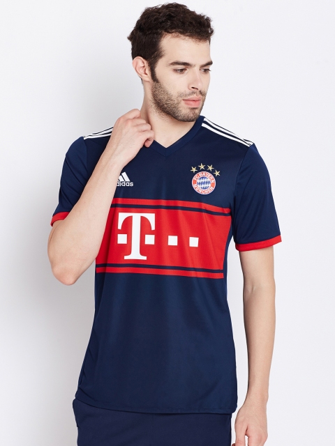 

Adidas Men Navy FC Bayern Munich A Printed Round Neck Jersey T-shirt, Navy blue