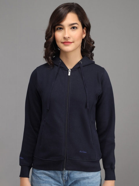 

ANTI CULTURE Women Solid Sweatshirt, Navy blue