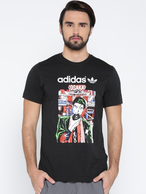 

ADIDAS Originals Men Black Artist City Printed Round Neck T-shirt
