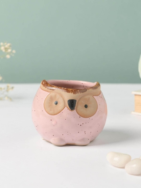 

Nestasia Pink Hoot Owl Ceramic Planters